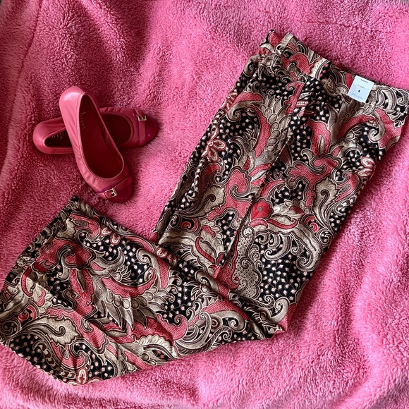 💖NWT SILK BLEND J.MCLAUGHLIN PAISLEY PANTS 💖 SO PRETTY❣️ - Picture 4 of 10
